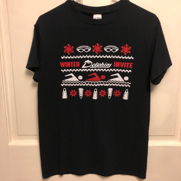 Gildan Tops - Black Swim Meet Competition Shirt